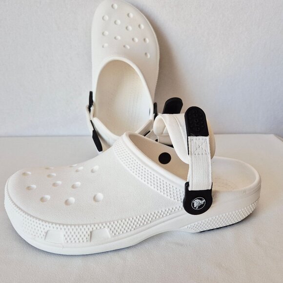 Crocs At Work Classic Work Clogs Adjustable Slip Resistant White Unisex main image 7